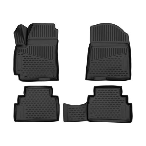 OMAC All-Weather Car Floor Mats for Kia Soul 2020-2024, Durable, Black ...