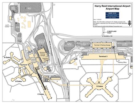 Harry Reid International Airport Map (Most Up-To-Date) - All Maps