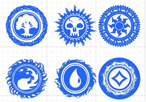 Magic the Gathering Mana Symbols .SVG INCLUDING COLOURLESS - Etsy