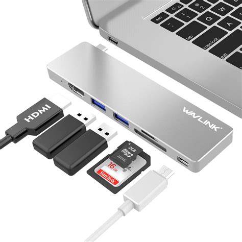 USB C Hub for MacBook Pro 2016/2017,Wavlink Pass-Through Charging PD ...