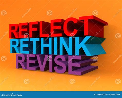 Reflect rethink revise stock illustration. Illustration of jean - 168135122