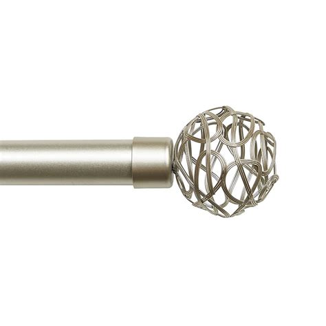 Exclusive Home Catherine 36-in to 72-in Matte silver Iron Single ...