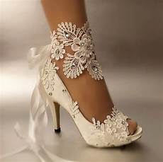Heels Wedding by Aliexpress Buy Dress Shoes Pumps Open Toe Lace Heels Wedding
