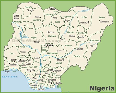 Map Of Africa And Nigeria