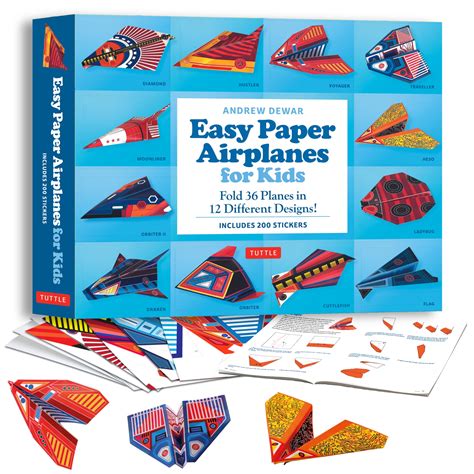 Easy Paper Airplanes for Kids Kit: Fold 36 Paper Planes in 12 Different ...