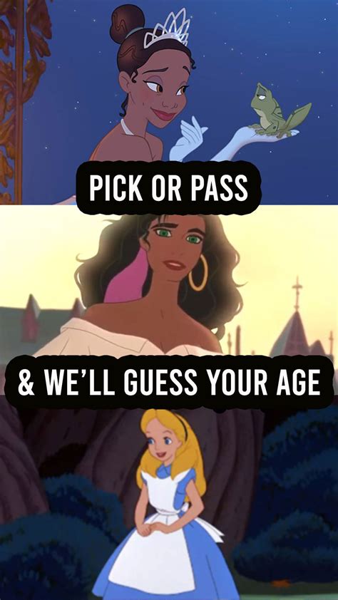 QUIZ: Pick Or Pass These Disney Characters And We Will Guess Your Age ...