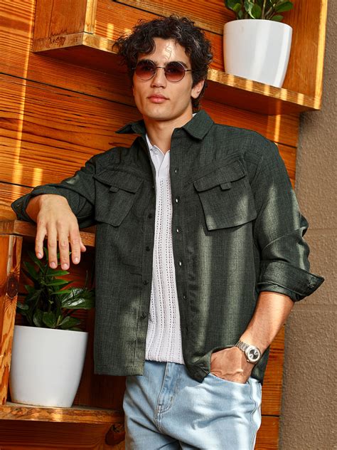 Buy Modular-Utility Oversized Shirt in India at Best Price - Zop by ...