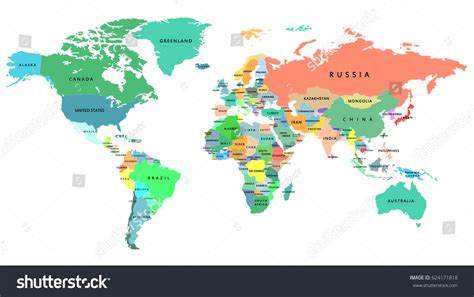 Modern Map of World 的图像结果