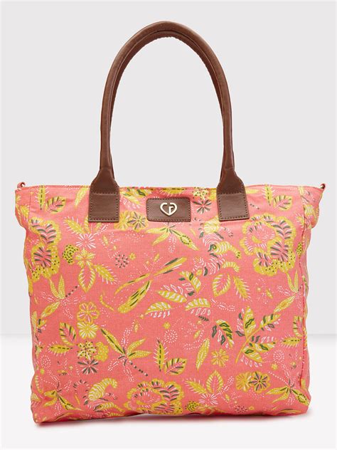 Buy Caprese Hazel Tote Large Coral @ Rs.1299 | Caprese Bags