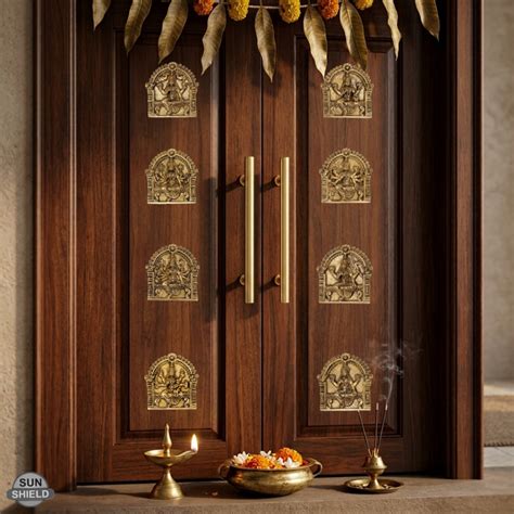 Brass Ashta Lakshmi Wall & Door Hanging Set (8 Pieces) – 6 Inch – Sun ...