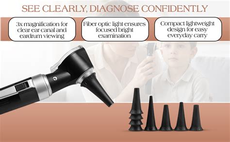 Dr. Care Mini Otoscope - Portable Ear Light and Exam Kit for Home and ...