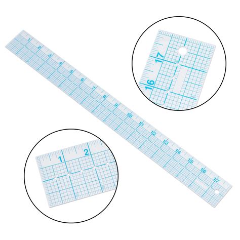 Buy See-Thru Accurate Positioning and Marking Sewing Clear Ruler 2 x 18 ...
