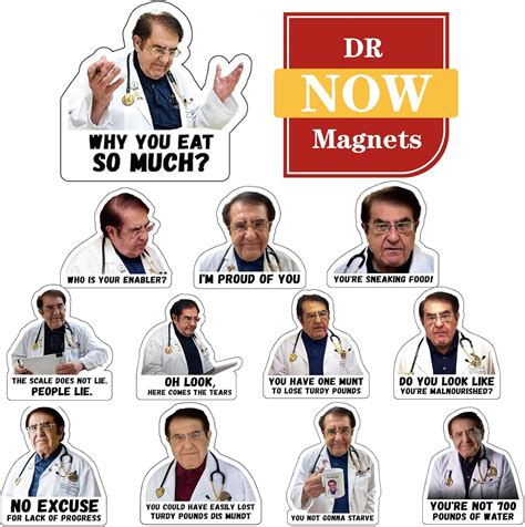 Ainuit 12 Pack Dr Now Magnets, Funny Dr. Nowzaradan Fridge Magnet - 3 ...