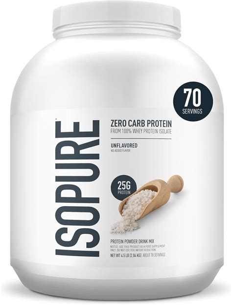 Paeceioni- Proteína Isopure Unlfavored, 25 g de suero aislado, sin ...