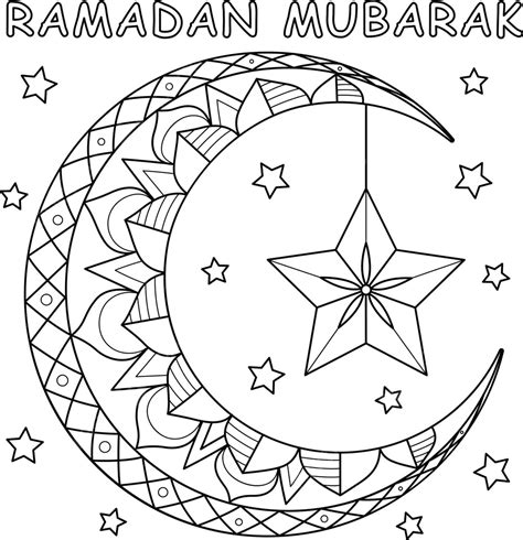 Ramadan Mubarak Coloring Pages