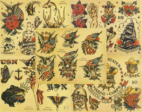 American Traditional Tattoo Flash Sailor Jerry