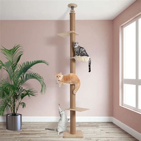 Snapklik.com : SMONTER Floor To Ceiling Cat Tree Tower For Indoor Cats