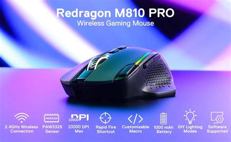 Taipan Pro M810 PRO RGB Wired And Wireless Mouse – Redragon India