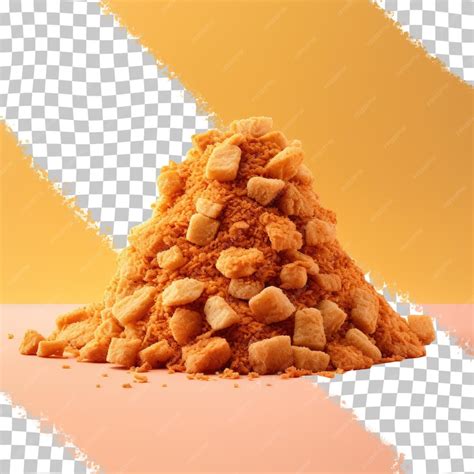Premium PSD | Isolated pile of nuts with breadcrumb coating transparent ...