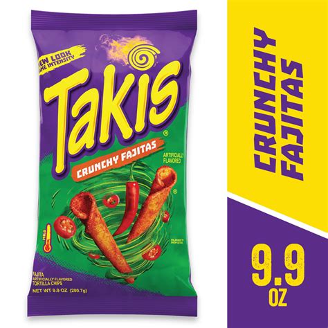 Buy Takis Crunchy Fajitas Rolled Tortilla Chips, Fajita Artificially ...