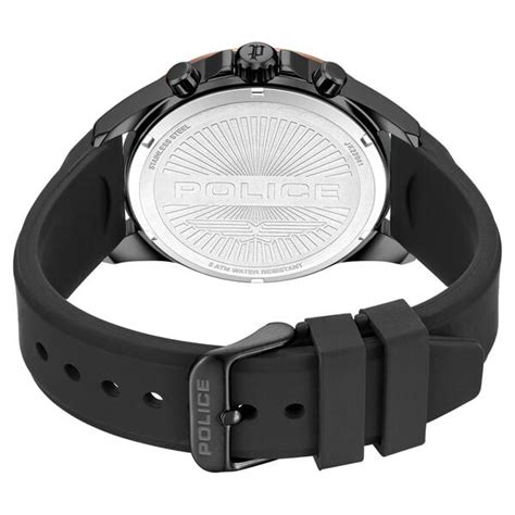 Buy Online Police Quartz Multifunction Black Dial Black Colour Silicone ...