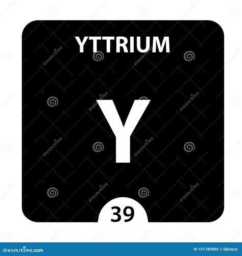 Yttrium Y Chemical Element. Yttrium Sign with Atomic Number. Chemical 39 Element of Periodic ...