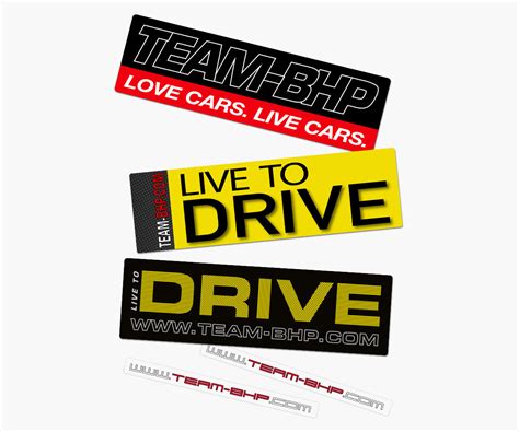 ‘Live To Drive’ Sticker Set (5pcs) – Team-BHP Store