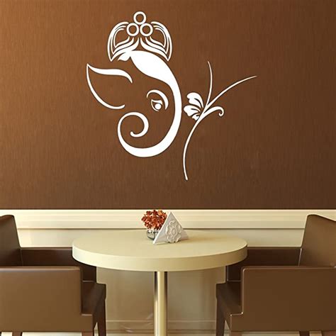 Buy Decor Villa PVC Vinyl God Ganesh Ji 3D Big Size Wall Sticker for ...