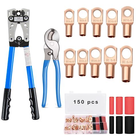 Battery Cable wire Lug Crimping Tool, HX-50B Wire Crimper 10 inch Cable ...