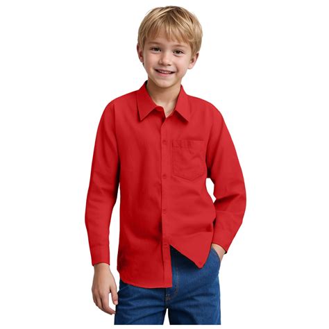 Boys Dress Shirts Size 5-10 Boys White Dress Shirt Boys' Long Sleeve ...