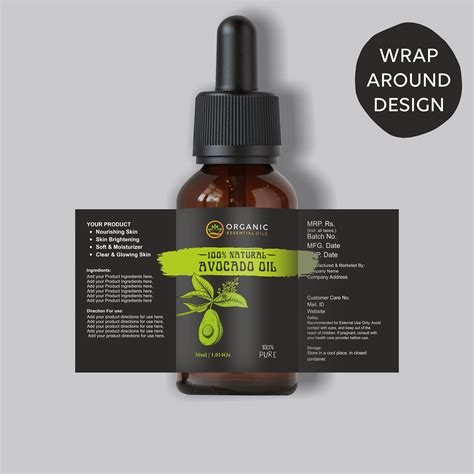 Editable Cosmetic Label Templates, CANVA, Editable Body Product Labels ...