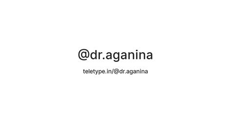 @dr.aganina — Teletype
