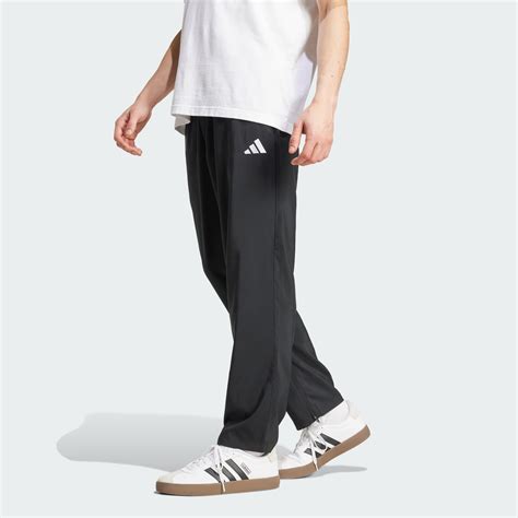 adidas Essentials Small Logo Open-Hem Stanford Pants - Black | adidas India