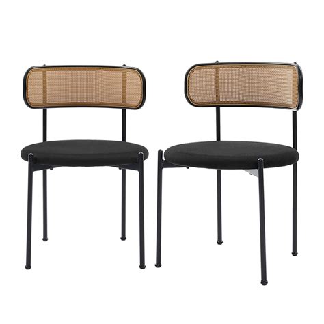 Bay Isle Home™ Rattan Dining Chairs, Farmhouse Metal Dining Room Chairs ...