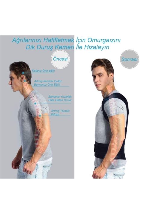 MİSTİRİK Pulsano Balenli Dik Durmayı Sağlayan Sırt Korsesi Kadın-erkek ...
