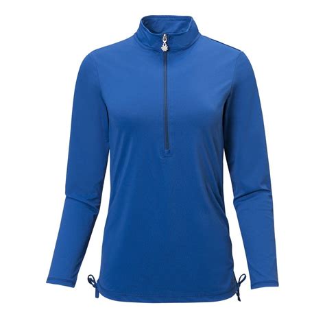 Women's Long Sleeve Half Zip Ruched Sun Shirt