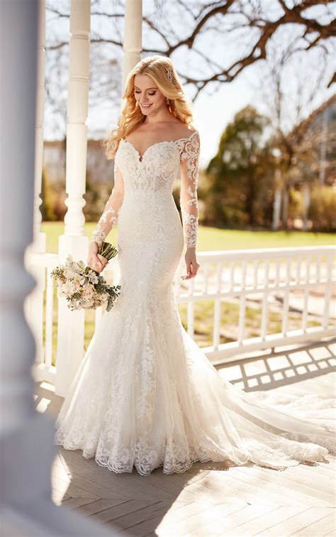 Wedding Dresses | Illusion Lace Long-Sleeved Wedding Gown | Martina Liana
