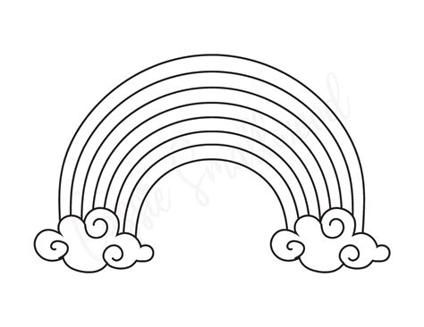 Rainbow Black And White Coloring Page