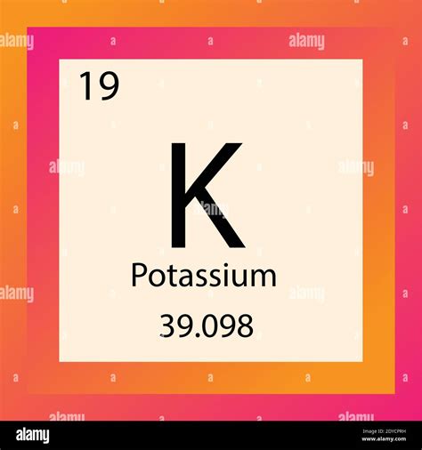 K Potassium Chemical Element Periodic Table. Single element vector ...