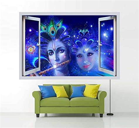 Buy Ocean Decore Radha Krishna Window Sticker Online at Low Prices in ...