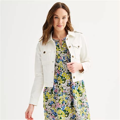 Women's Sonoma Goods For Life® Collared Button Front Femme Dress Topper ...