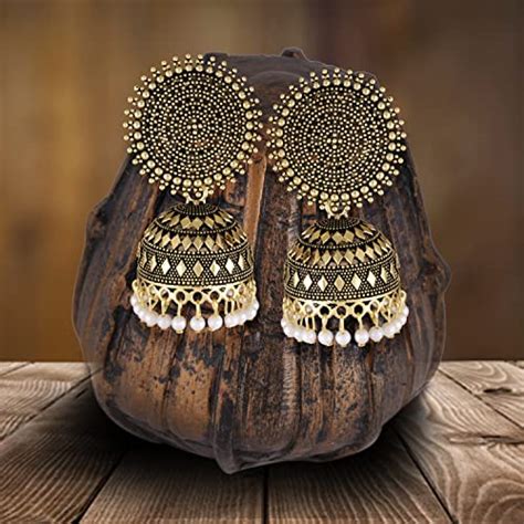 Buy MEENAZ Peacock Big Round Jhumkas Jhumka jhumki Earrings set Ear ...