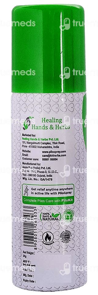 Pilospray Piles Care Spray 35 Gm - Uses, Side Effects, Dosage, Price ...
