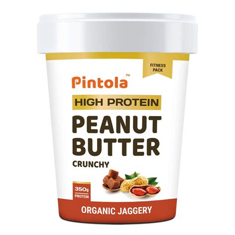 Pintola HIGH Protein Peanut Butter (ORGANIC JAGGERY) (Crunchy, 1kg ...