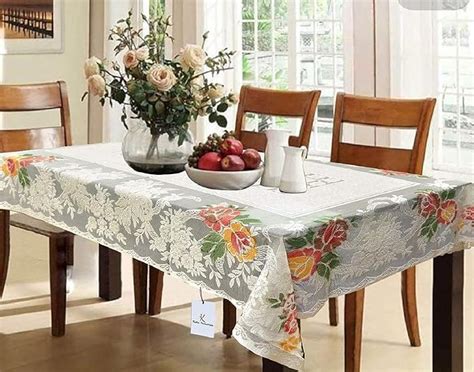 Buy Kuber Industries Dining rectangular Table Cover 6 Seater|Table ...