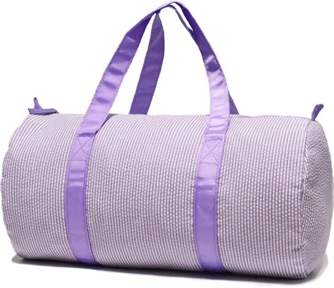 Amazon.com: Kids Duffle Bag Girls Overnight Bag Seersucker Toddler ...