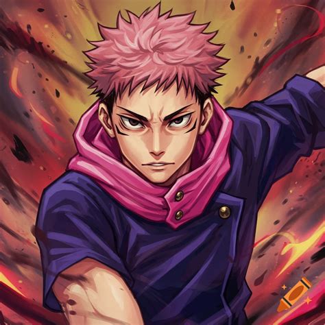Yuji Itadori anime character on Craiyon