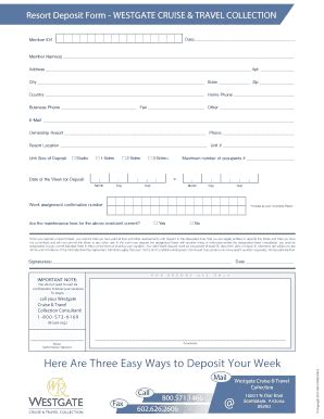 Westgate Cruise And Travel - Fill and Sign Printable Template Online