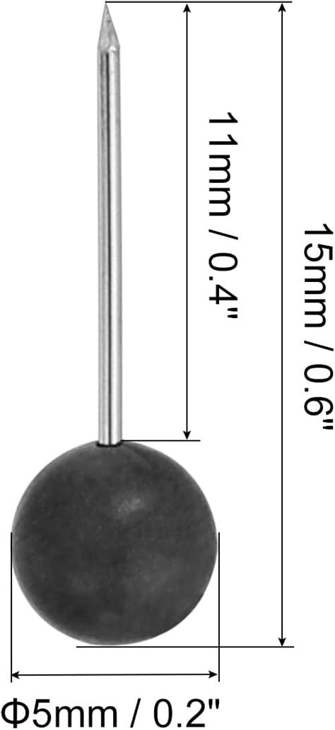 Buy PATIKIL Push Pins, 300 Pack Plastic Head Map Tacks Thumb Steel ...