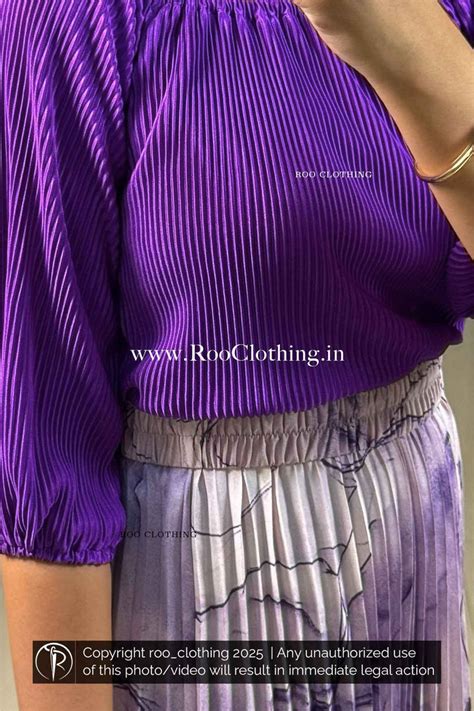 Purple Marble Print Accordion Pleated Skirt Only – ROO CLOTHING